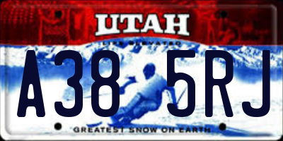 UT license plate A385RJ