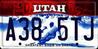 UT license plate A385TJ