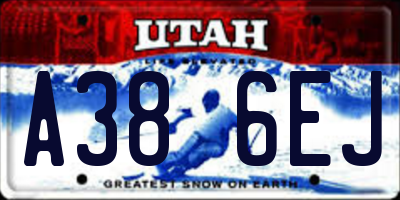 UT license plate A386EJ