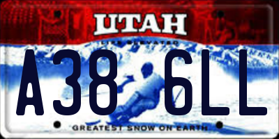 UT license plate A386LL
