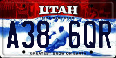 UT license plate A386QR
