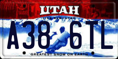 UT license plate A386TL