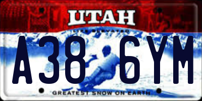 UT license plate A386YM