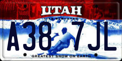 UT license plate A387JL