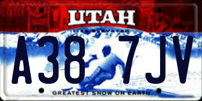 UT license plate A387JV