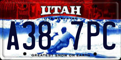 UT license plate A387PC