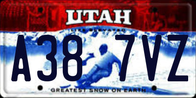 UT license plate A387VZ