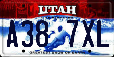 UT license plate A387XL