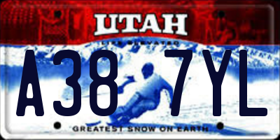 UT license plate A387YL