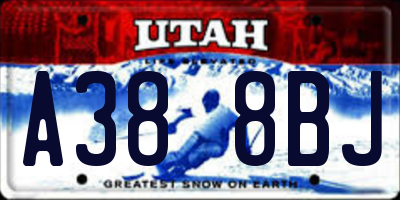 UT license plate A388BJ
