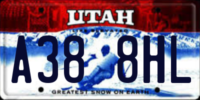 UT license plate A388HL