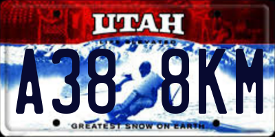 UT license plate A388KM