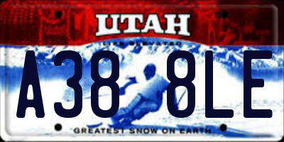 UT license plate A388LE