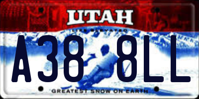 UT license plate A388LL