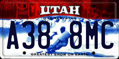 UT license plate A388MC