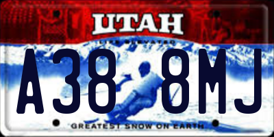 UT license plate A388MJ