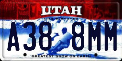 UT license plate A388MM