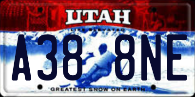 UT license plate A388NE