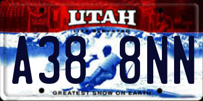 UT license plate A388NN