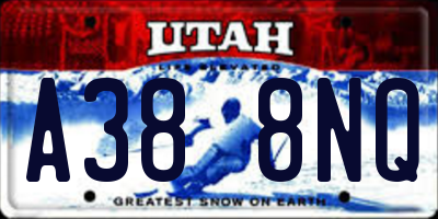 UT license plate A388NQ