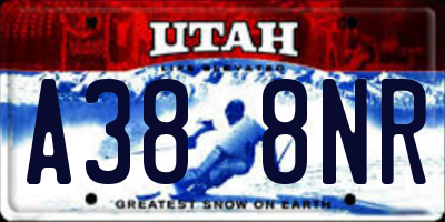 UT license plate A388NR