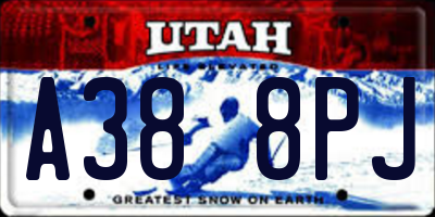 UT license plate A388PJ