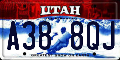 UT license plate A388QJ
