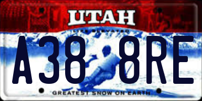 UT license plate A388RE