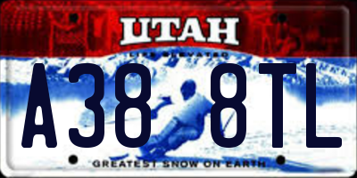 UT license plate A388TL