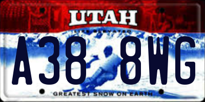 UT license plate A388WG