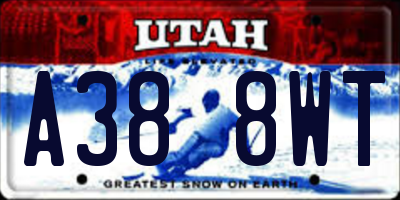 UT license plate A388WT