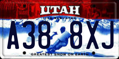 UT license plate A388XJ