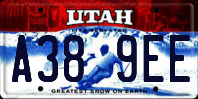 UT license plate A389EE