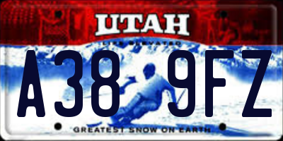 UT license plate A389FZ
