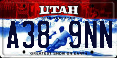 UT license plate A389NN