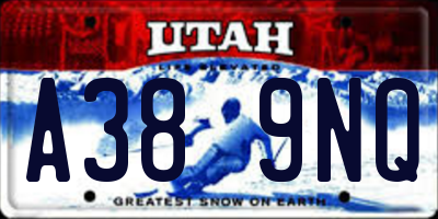 UT license plate A389NQ