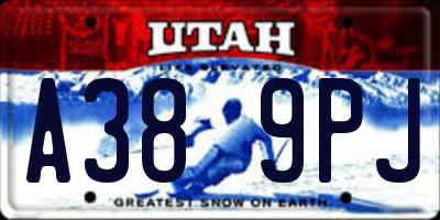 UT license plate A389PJ