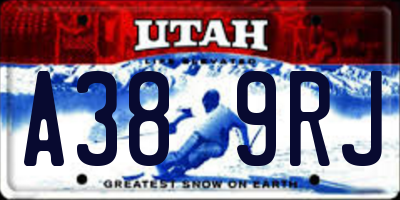 UT license plate A389RJ