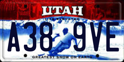 UT license plate A389VE