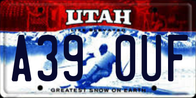 UT license plate A390UF