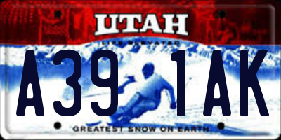 UT license plate A391AK