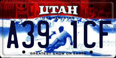 UT license plate A391CF