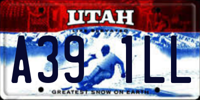 UT license plate A391LL