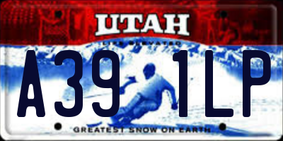 UT license plate A391LP