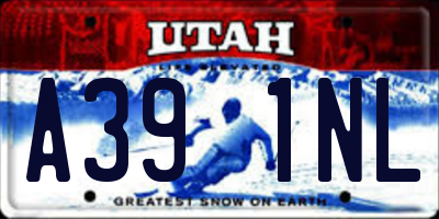 UT license plate A391NL