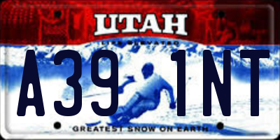 UT license plate A391NT