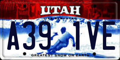 UT license plate A391VE