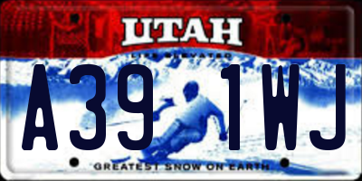 UT license plate A391WJ