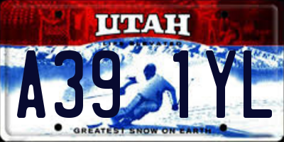 UT license plate A391YL