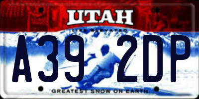 UT license plate A392DP